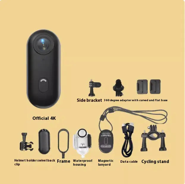 Mini 4K Action Camera - Waterproof, Wearable, Magnetic Mount